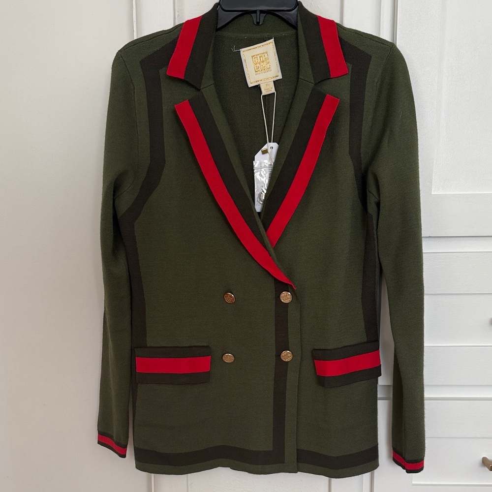 Emily McCarthy Olive Night Sloane Sweater Blazer XS